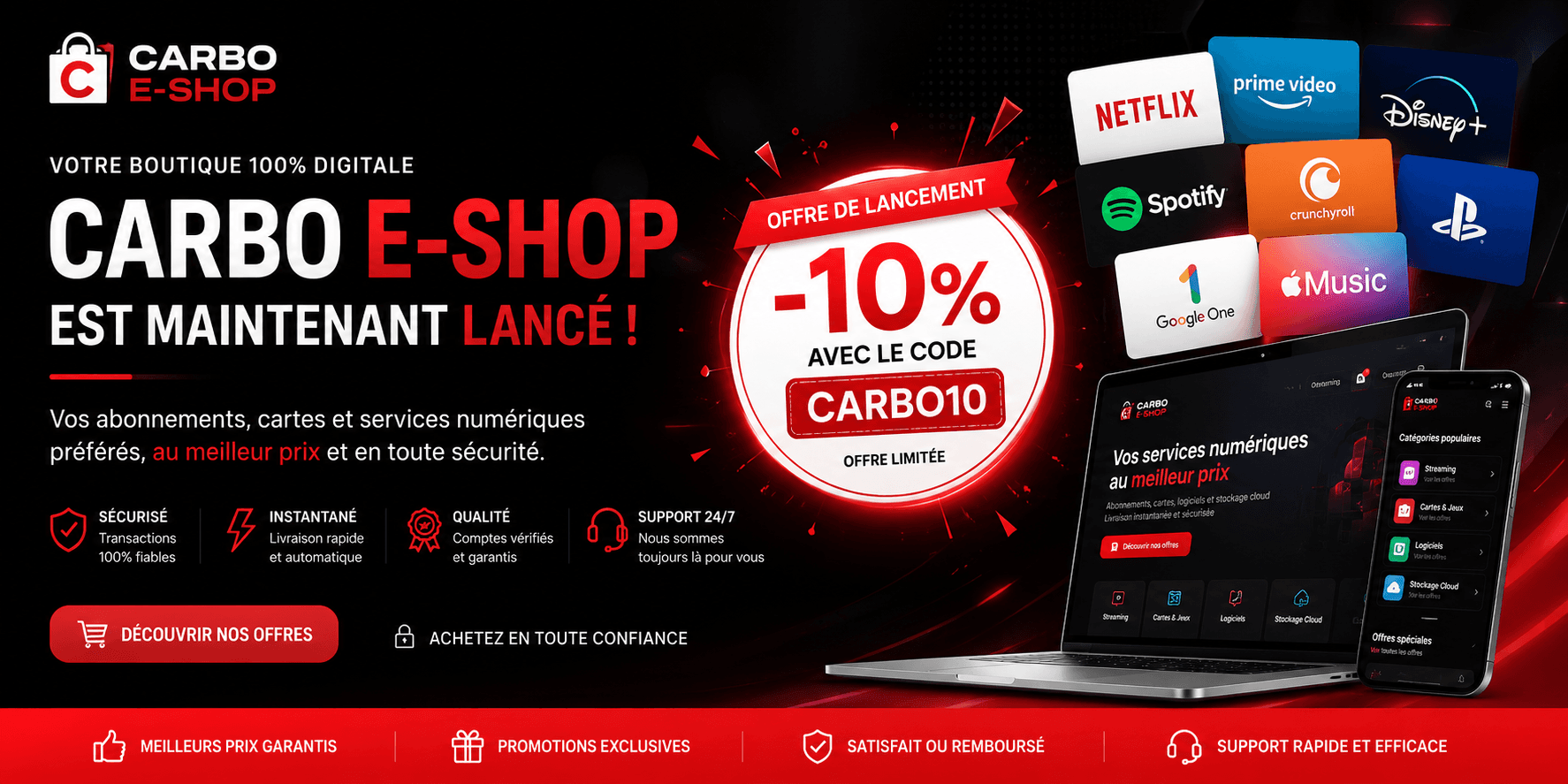 Promo avec CARBO10 -10%